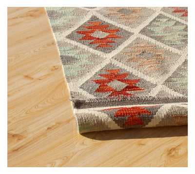 Tappeto Kilim Kaudani Afghan fatto a mano multicolore 311x199cm