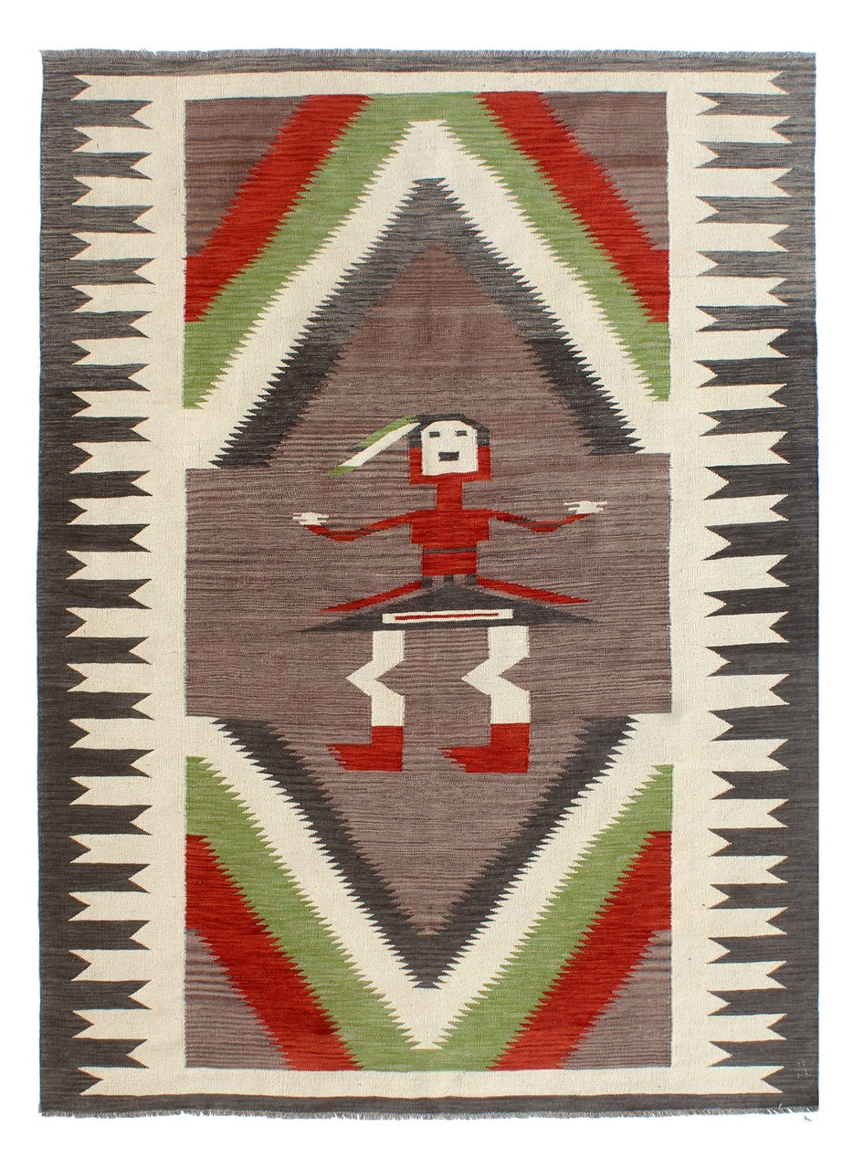 Modern wool Kilim carpet multi 255x179cm