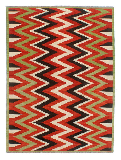 Tappeto Kilim moderno in lana multicolore 201x151cm - CarpetLiving