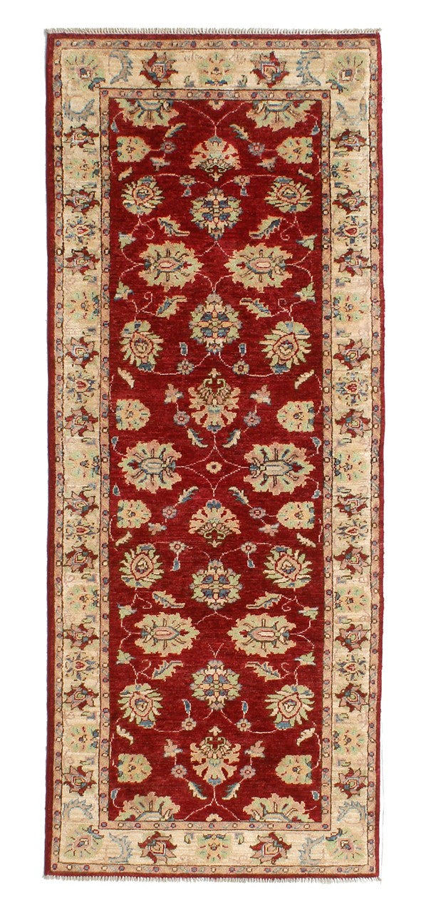Ziegler wool runner rug, handmade, 230x84cm