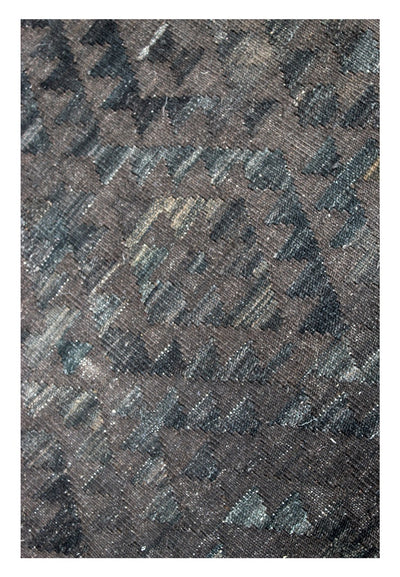 Tappeto Kilim Afghan Nero Naturale, Fatto a mano, 201x166cm - CarpetLiving