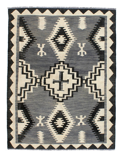 Tappeto Kilim moderno in lana multicolore 200x144cm - CarpetLiving