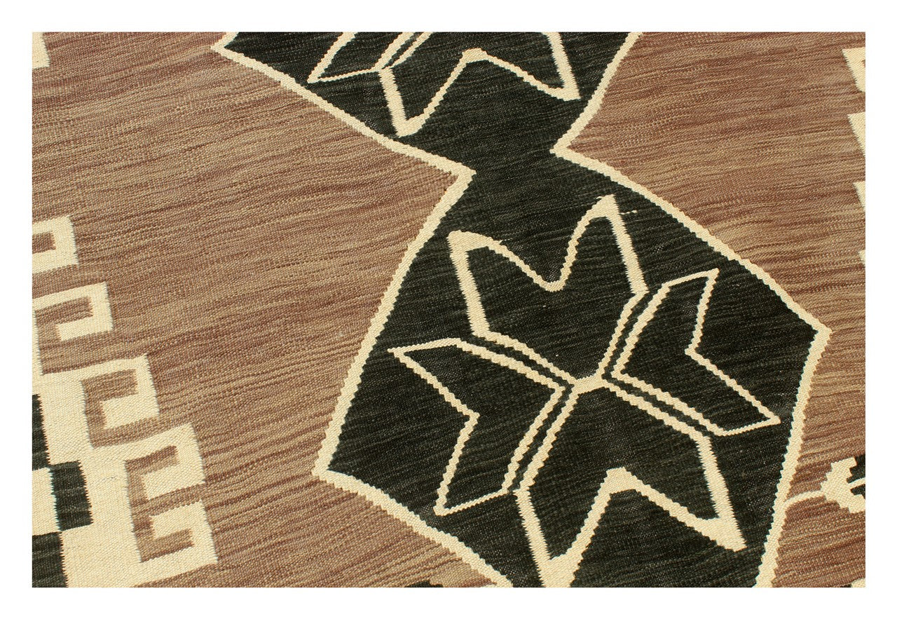 Tappeto Kilim moderno in lana multicolore 248x174cm