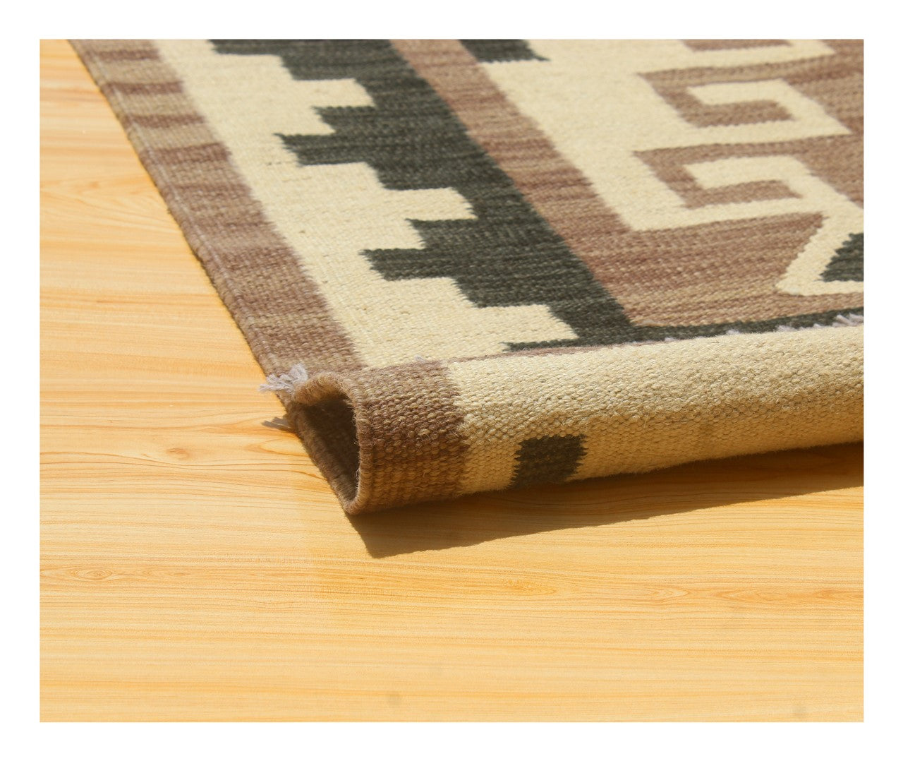 Tappeto Kilim moderno in lana multicolore 248x174cm