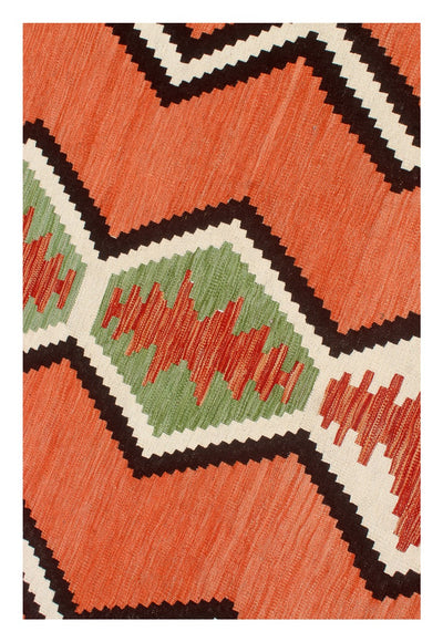 Tappeto Kilim moderno in lana multicolore 195x150cm