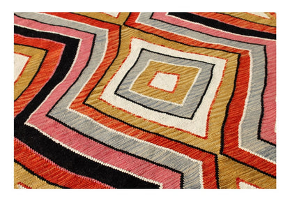 Modern wool Kilim carpet multi 200x154cm