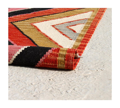 Modern wool Kilim carpet multi 200x154cm