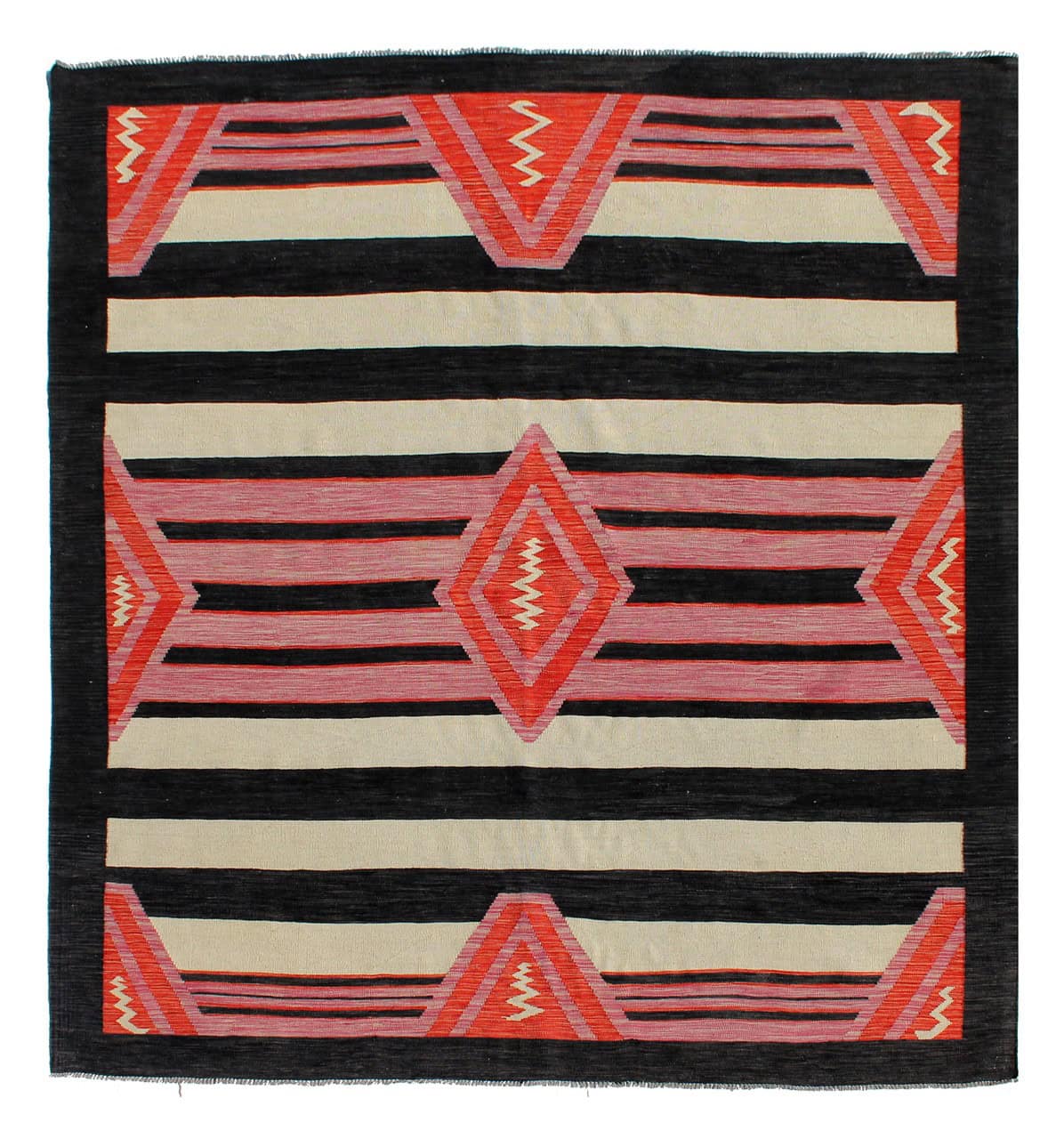 Modern wool Kilim carpet multi 290x250cm
