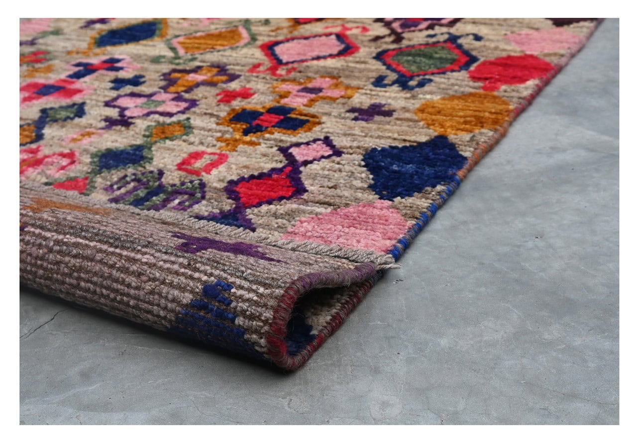Taimany - Multicolor Tribal Wool Rug - Hand-Knotted 114x76cm
