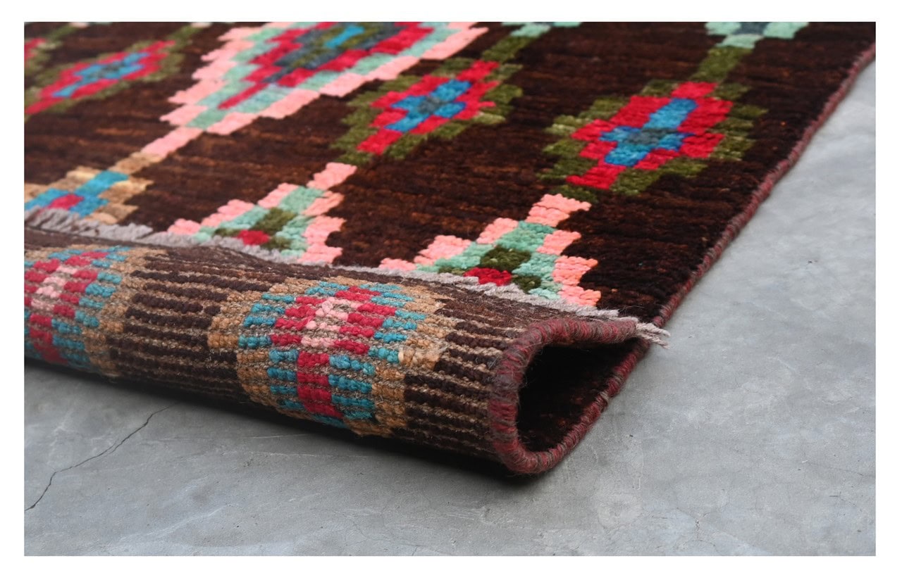 Taimany - Multicolor Tribal Wool Rug - Hand-Knotted 107x78cm