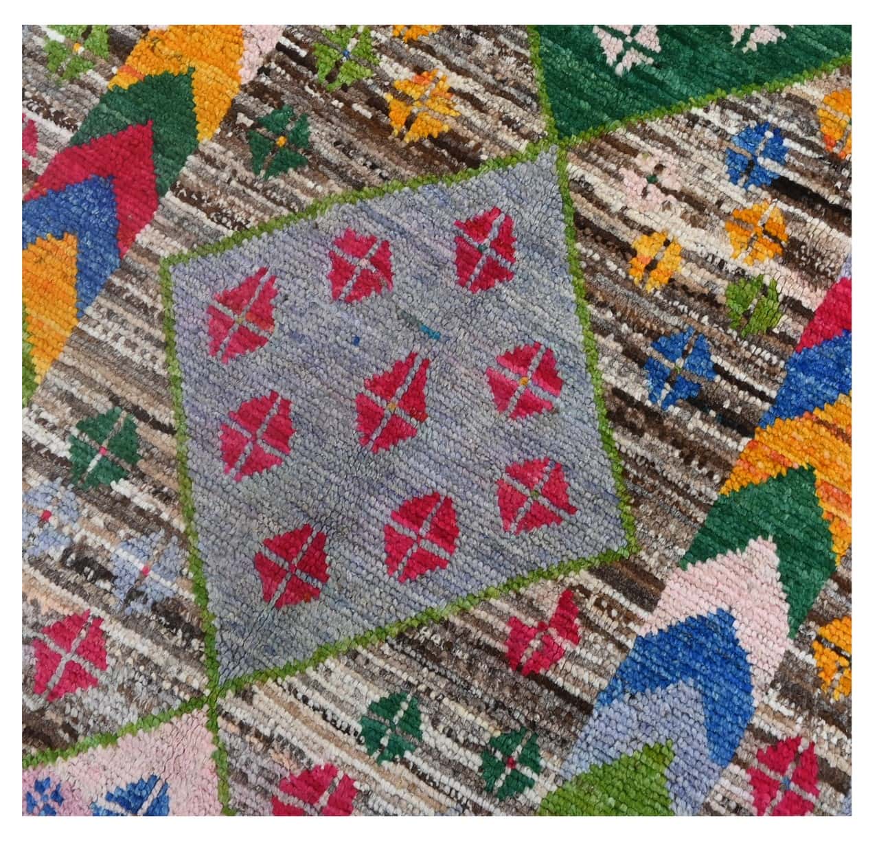 Taimany - Multicolor Tribal Wool Rug - Hand-Knotted 148x84cm