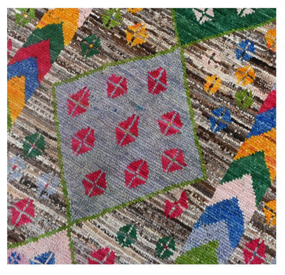 Taimany - Tappeto Tribale in Lana Multicolore - Fatto a Mano 148x84cm - CarpetLiving