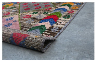 Taimany - Tappeto Tribale in Lana Multicolore - Fatto a Mano 148x84cm - CarpetLiving