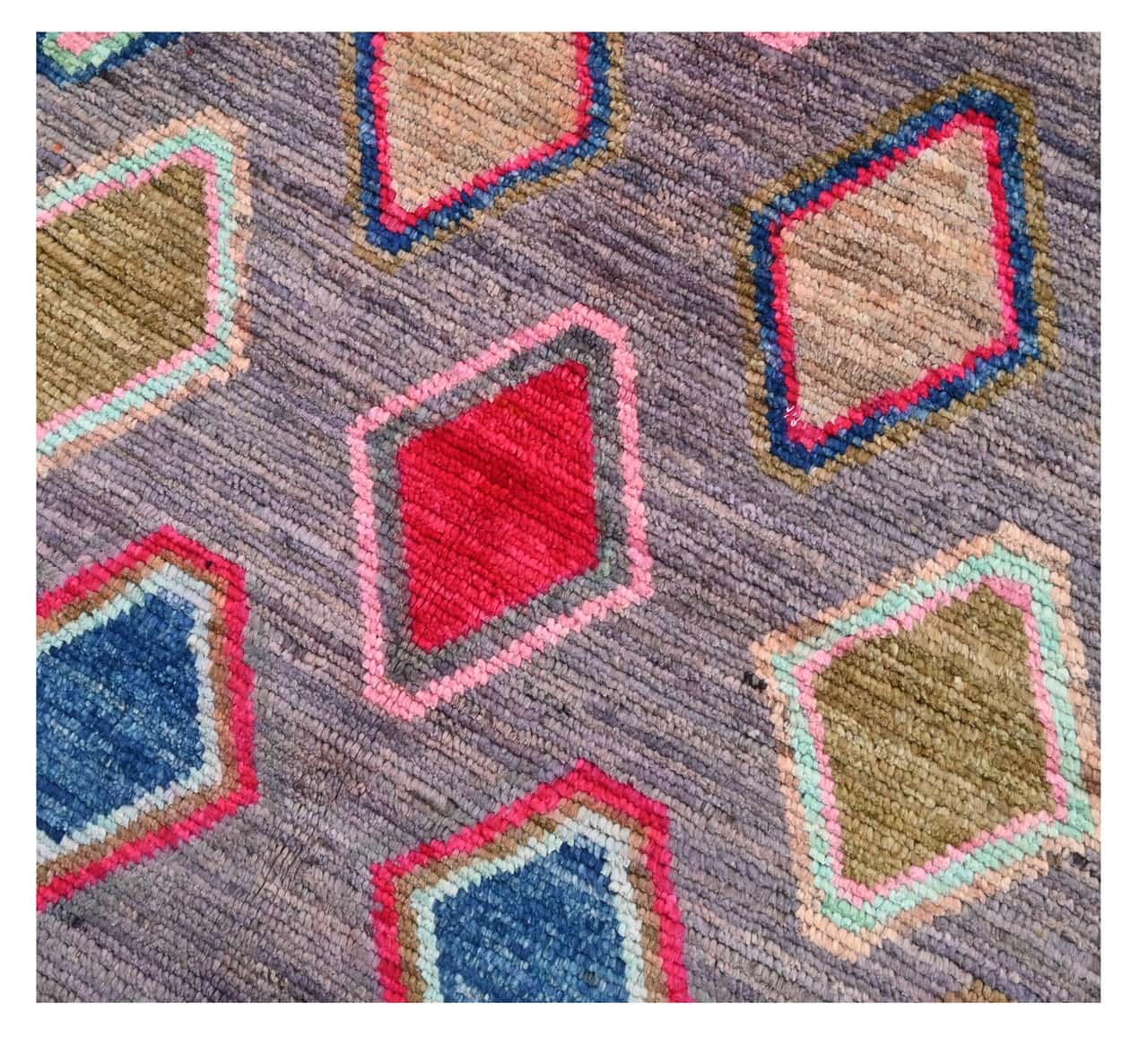Taimany - Multicolor Tribal Wool Rug - Hand-Knotted 138x86cm