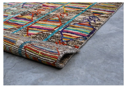 Taimany - Multicolor Tribal Wool Rug - Hand-Knotted 139x84cm
