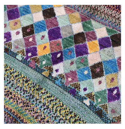 Taimany - Tappeto Tribale in Lana Multicolore - Fatto a Mano 120x80cm - CarpetLiving