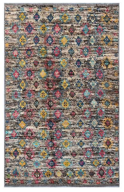 Taimany - Multicolor Tribal Wool Rug - Hand-Knotted 150x87cm