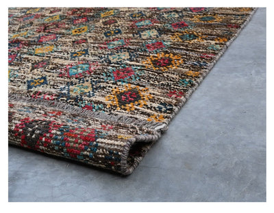 Taimany - Tappeto Tribale in Lana Multicolore - Fatto a Mano 150x87cm - CarpetLiving