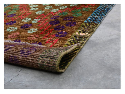 Taimany - Tappeto Tribale in Lana Multicolore - Fatto a Mano 110x79cm - CarpetLiving