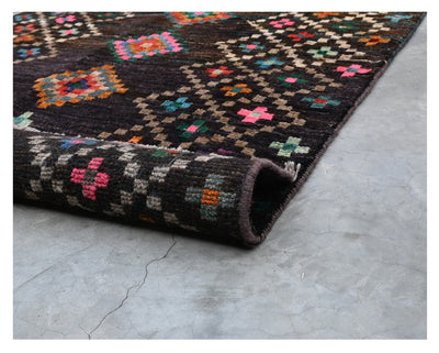 Taimany - Tappeto Tribale in Lana Multicolore - Fatto a Mano 117x83cm