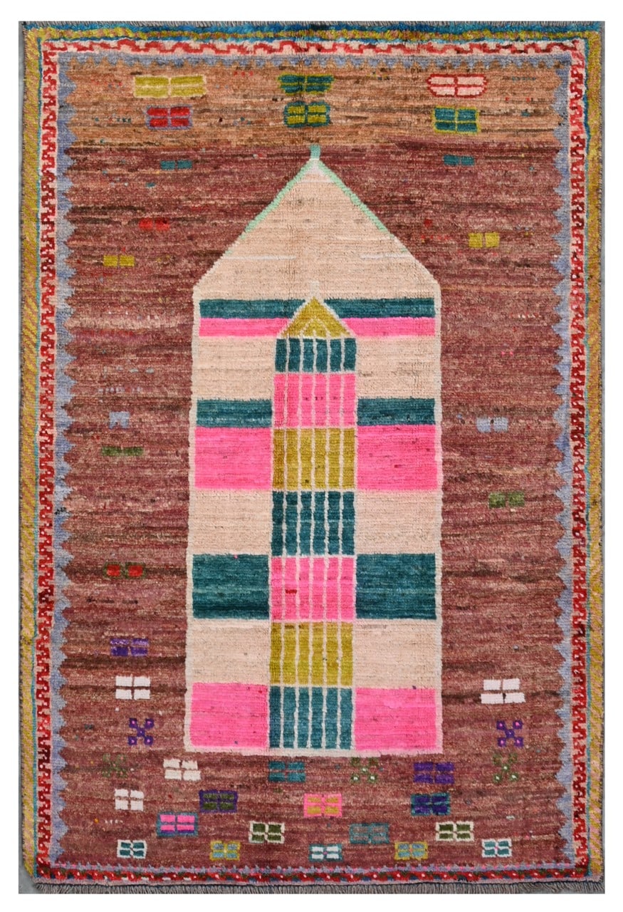 Taimany - Multicolor Tribal Wool Rug - Hand-Knotted 145x90cm