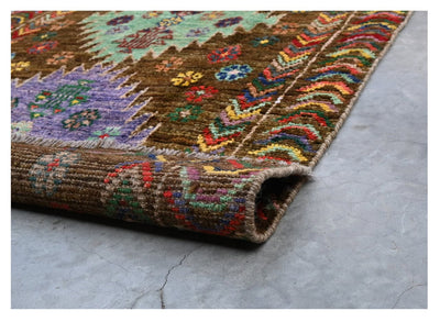 Taimany - Tappeto Tribale in Lana Multicolore - Fatto a Mano 138x84cm
