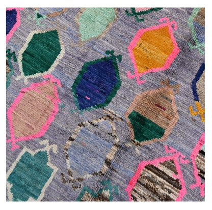 Taimany - Multicolor Tribal Wool Rug - Hand-Knotted 145x89cm