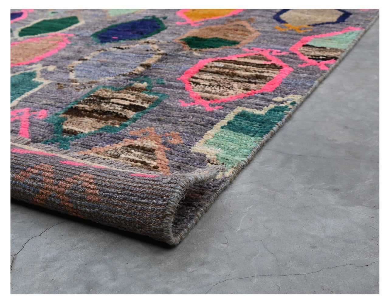 Taimany - Multicolor Tribal Wool Rug - Hand-Knotted 145x89cm