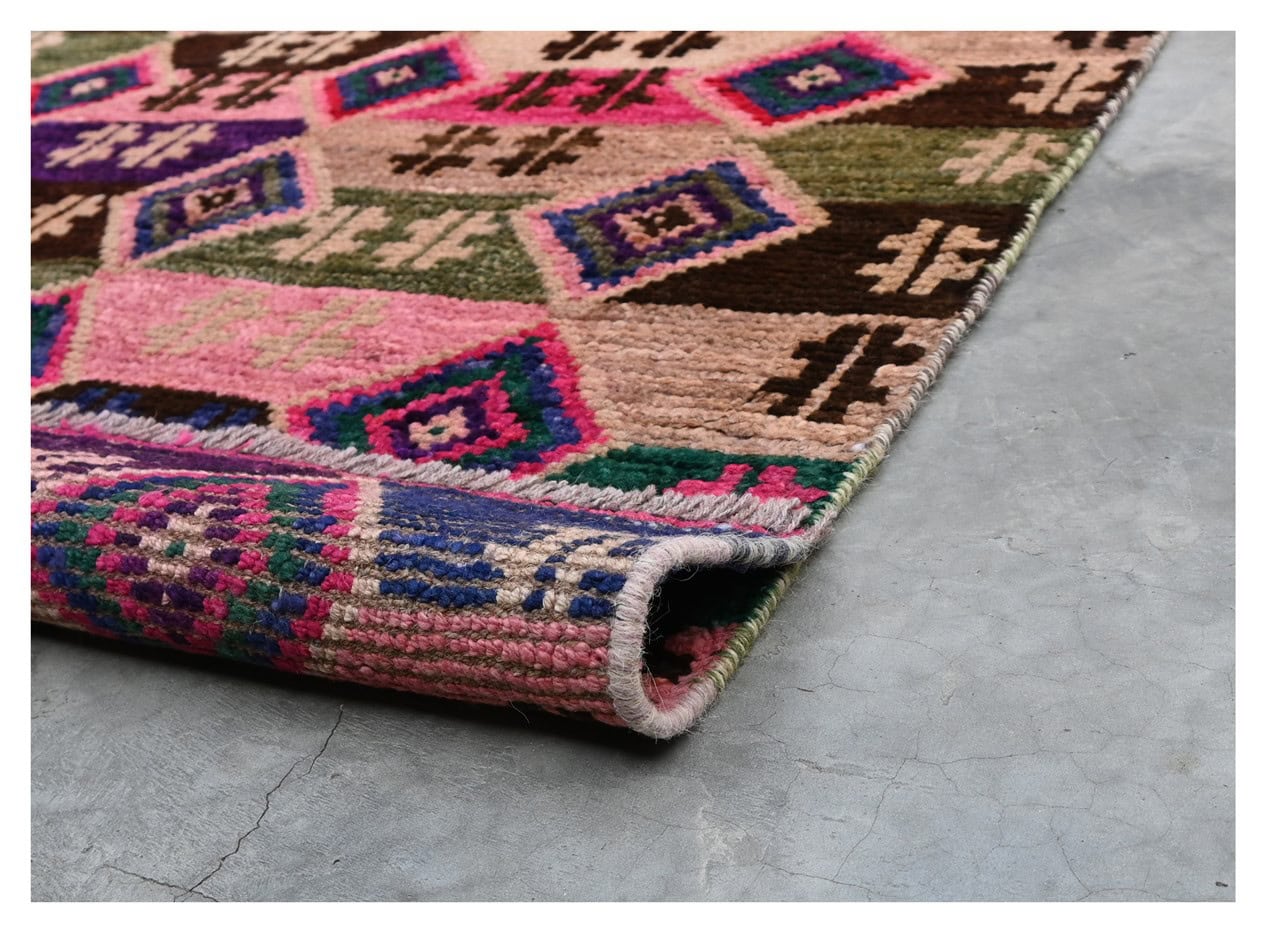Taimany - Multicolor Tribal Wool Rug - Hand-Knotted 113x82cm