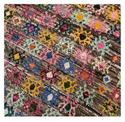 Taimany - Tappeto Tribale in Lana Multicolore - Fatto a Mano 123x76cm