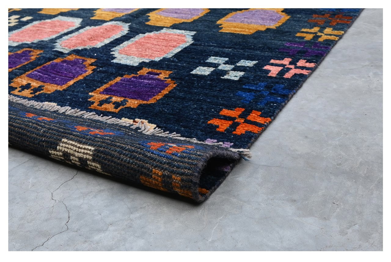 Taimany - Multicolor Tribal Wool Rug - Hand-Knotted 184x108cm
