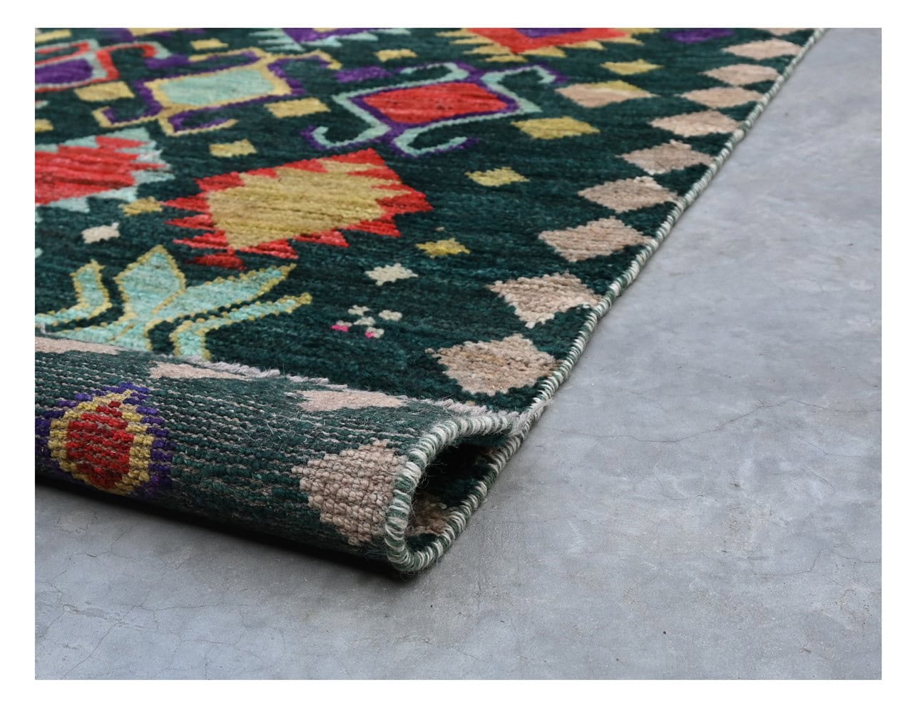 Taimany - Multicolor Tribal Wool Rug - Hand-Knotted 141x86cm