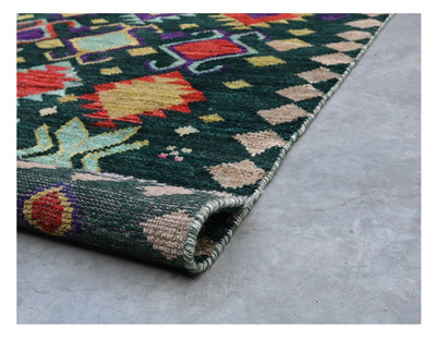Taimany - Tappeto Tribale in Lana Multicolore - Fatto a Mano 141x86cm - CarpetLiving