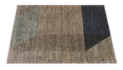 Handmade Modern Wool Rug, Geometric Design, 237x170cm