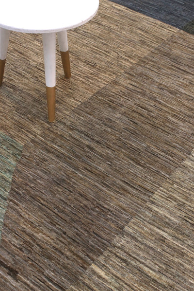 Handmade Modern Wool Rug, Geometric Design, 237x170cm