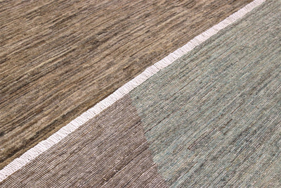 Handmade Modern Wool Rug, Geometric Design, 237x170cm