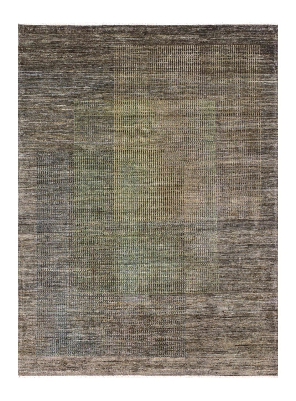 Tappeto Moderno in lana, fatto a mano, design geometrico 204x151cm