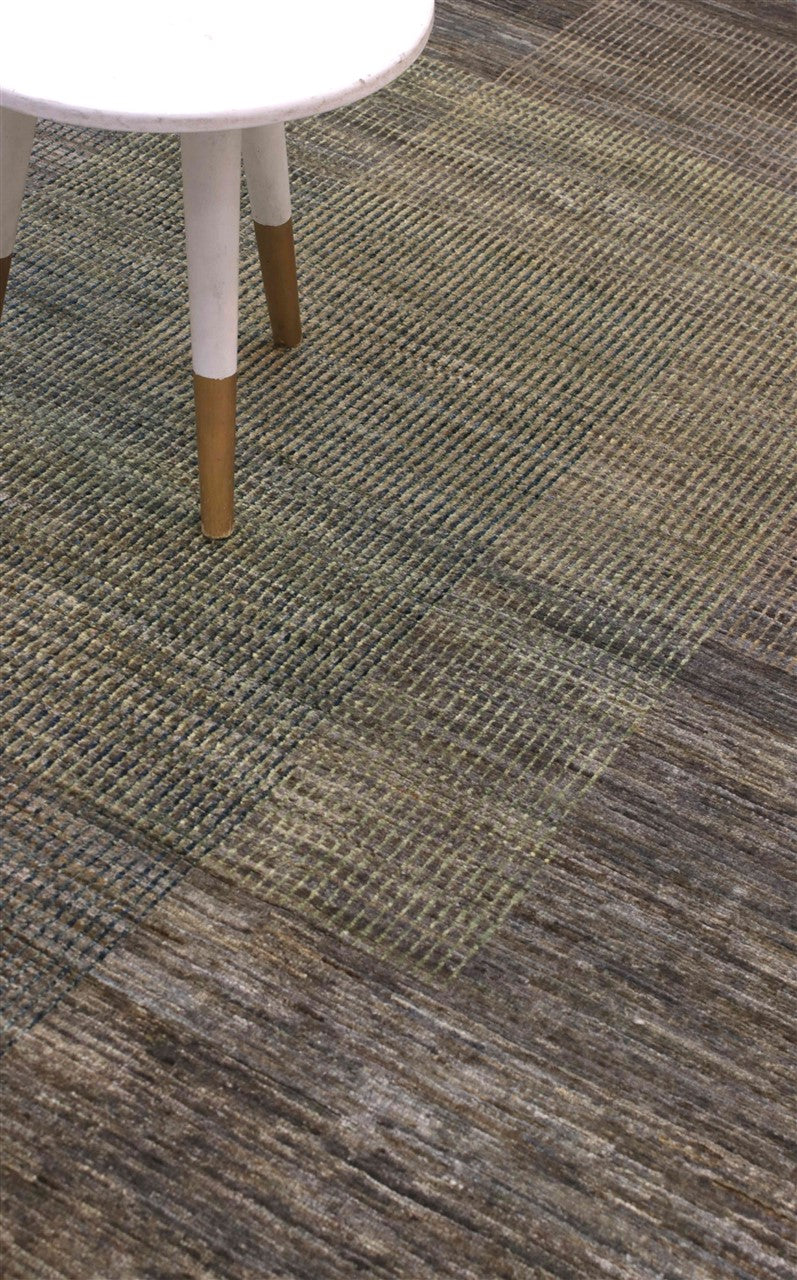Tappeto Moderno in lana, fatto a mano, design geometrico 204x151cm