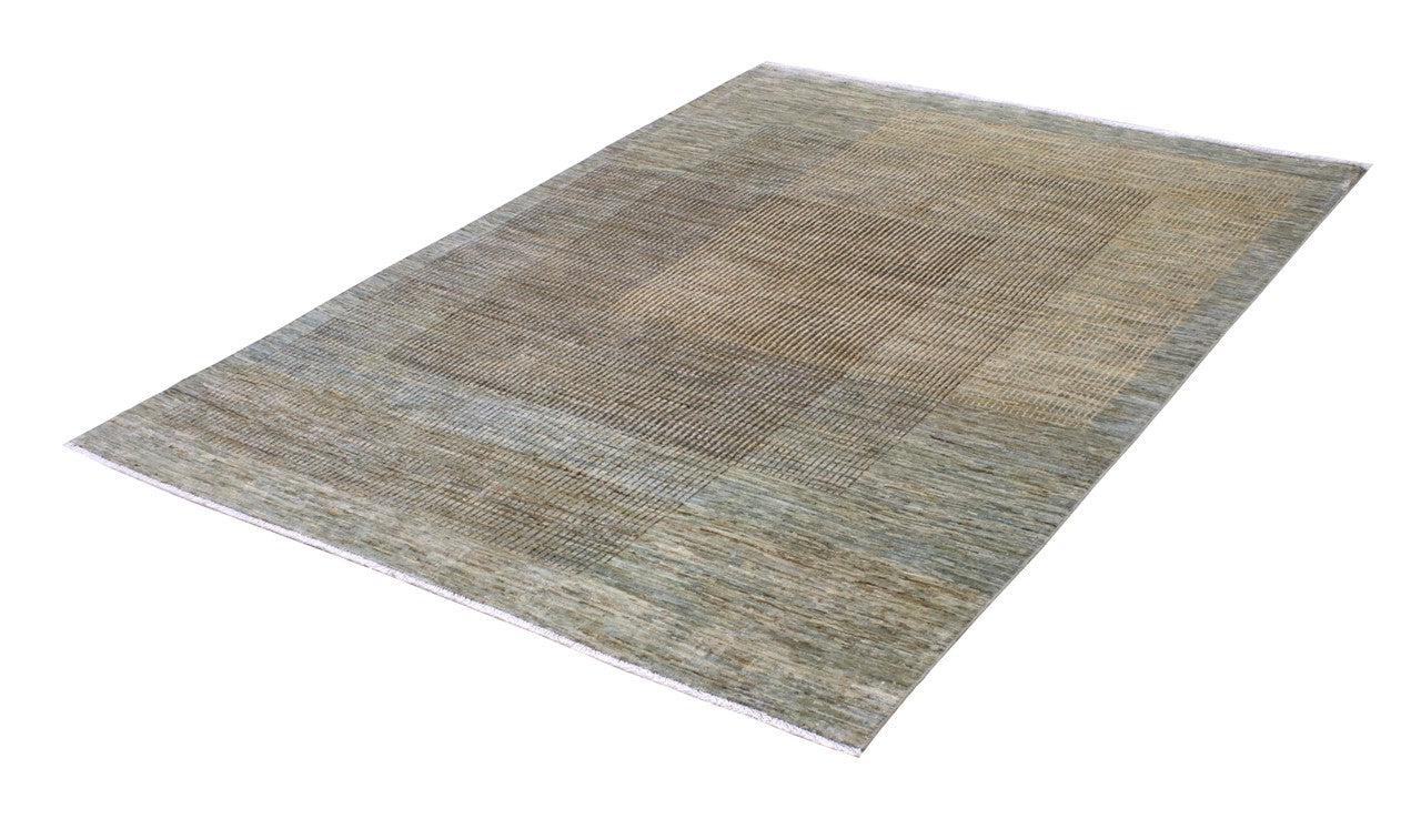 Tappeto Moderno in lana, fatto a mano, design geometrico 211x145cm