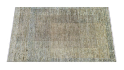 Handmade Modern Wool Rug, Geometric Design, 211x145cm