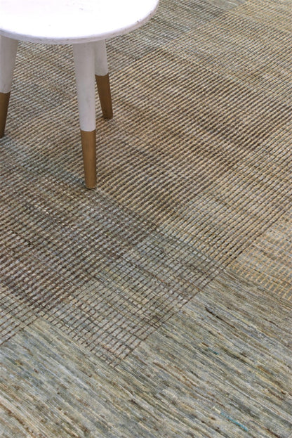 Tappeto Moderno in lana, fatto a mano, design geometrico 211x145cm