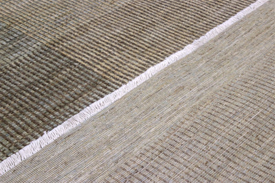 Handmade Modern Wool Rug, Geometric Design, 211x145cm