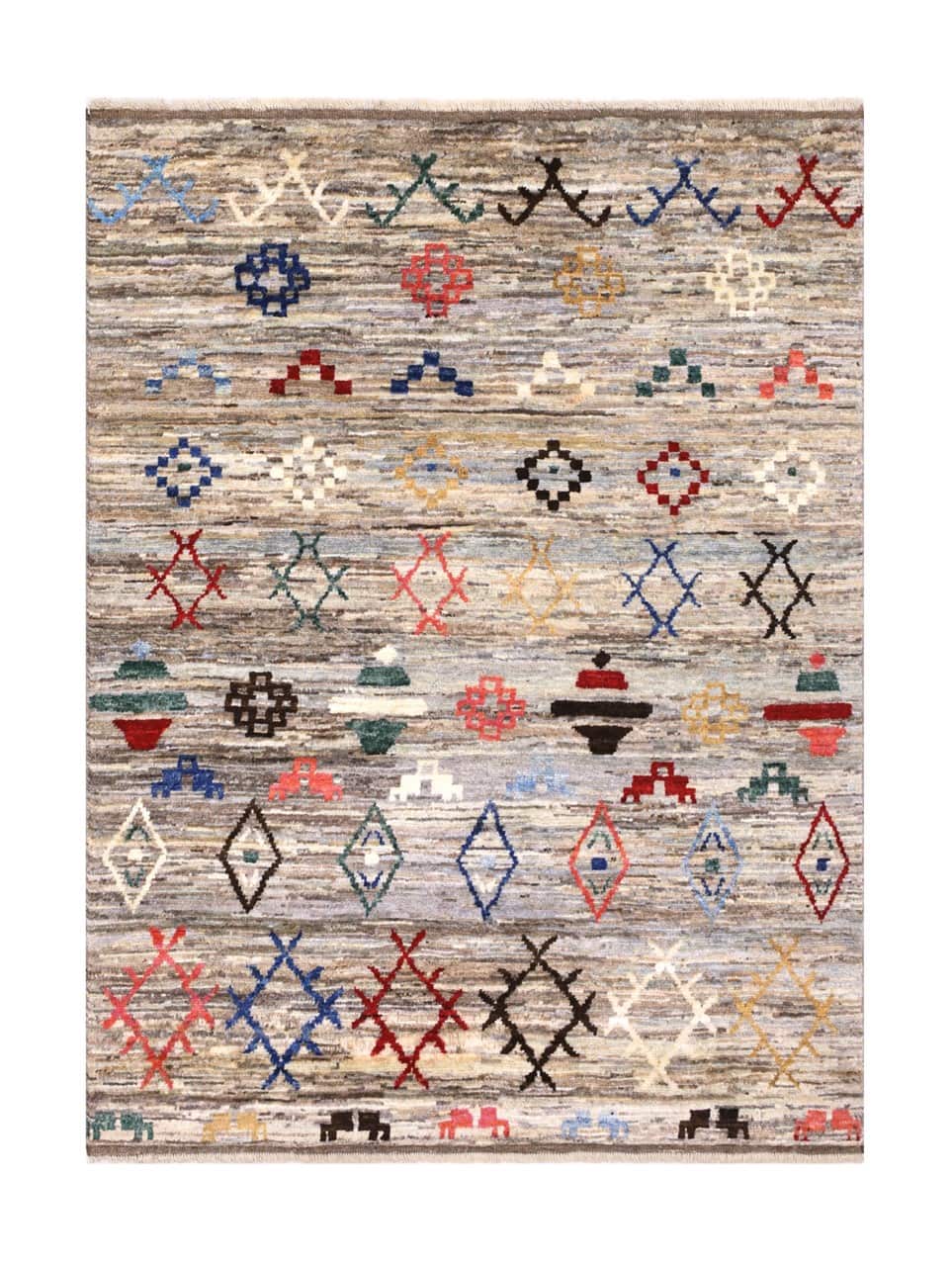 Taimany - Multicolor Tribal Wool Rug - Hand-Knotted 200x154cm