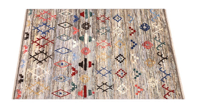 Taimany - Multicolor Tribal Wool Rug - Hand-Knotted 200x154cm