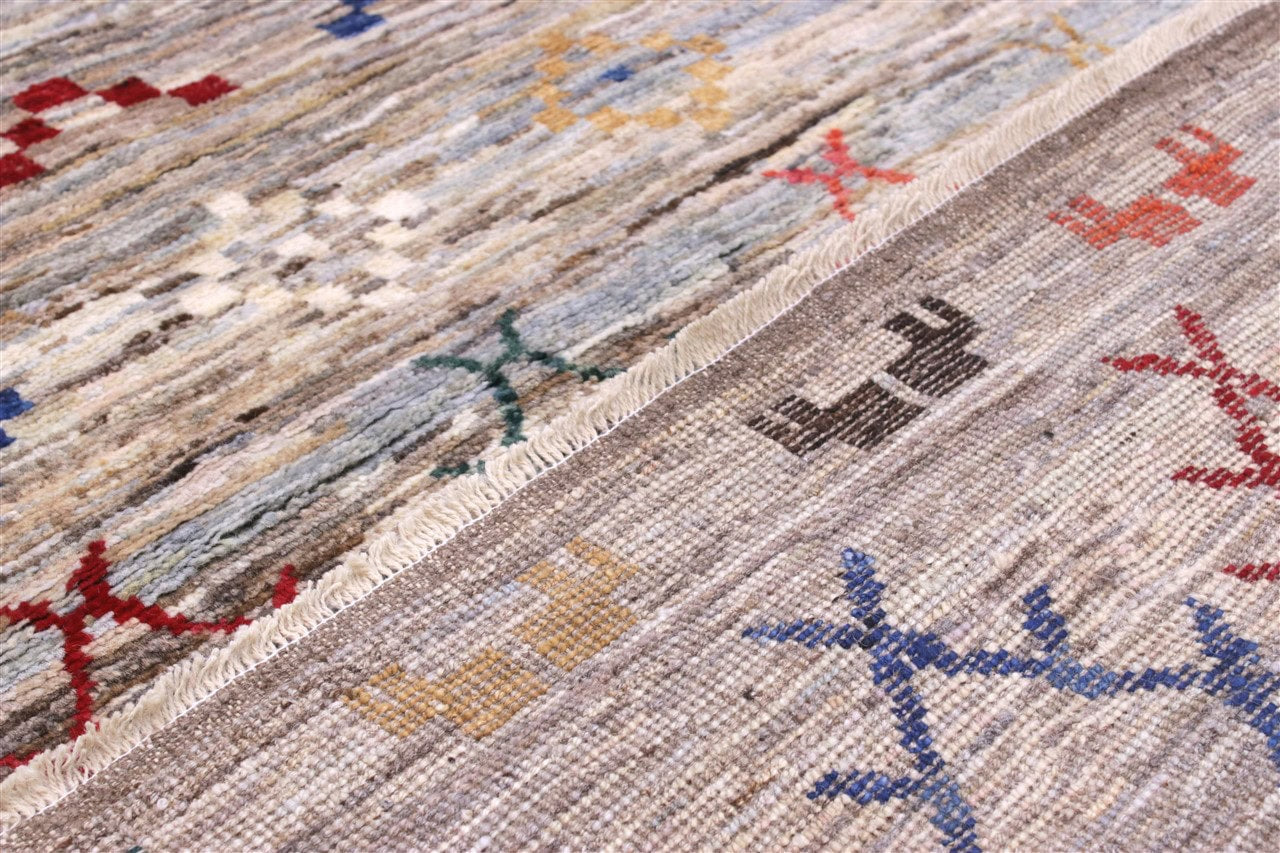 Taimany - Multicolor Tribal Wool Rug - Hand-Knotted 200x154cm