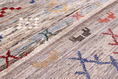 Taimany - Multicolor Tribal Wool Rug - Hand-Knotted 200x154cm