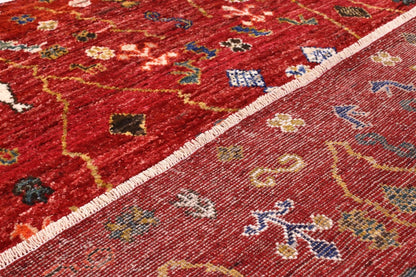 Taimany - Multicolor Tribal Wool Rug - Hand-Knotted 191x154cm