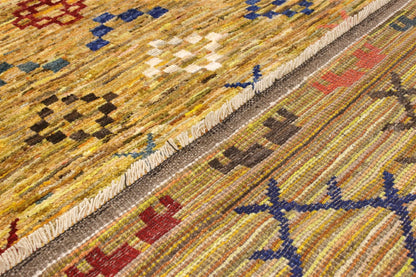 Taimany - Multicolor Tribal Wool Rug - Hand-Knotted 199x150cm