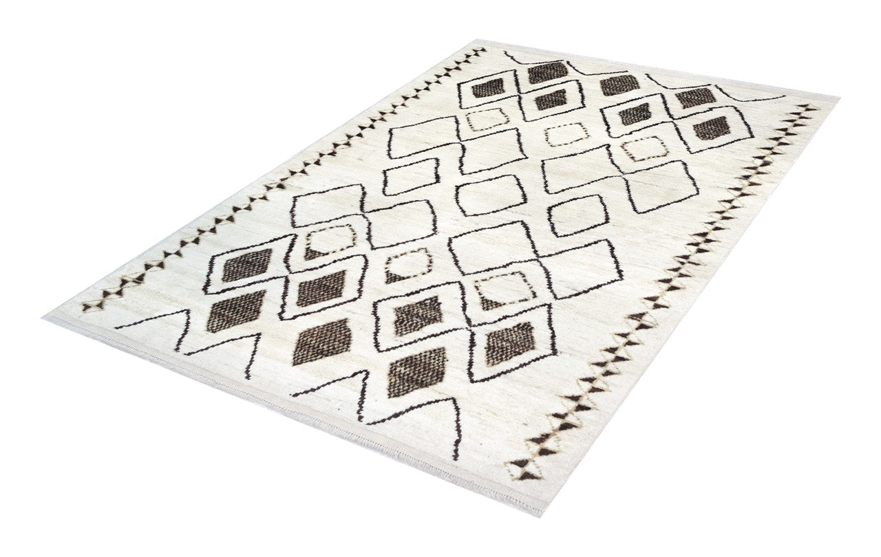 Taimany - Multicolor Tribal Wool Rug - Hand-Knotted 205x141cm
