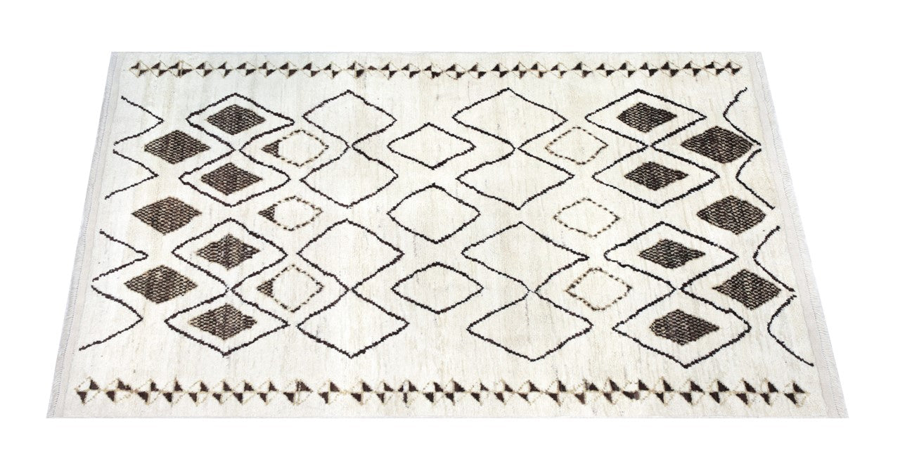 Taimany - Multicolor Tribal Wool Rug - Hand-Knotted 205x141cm